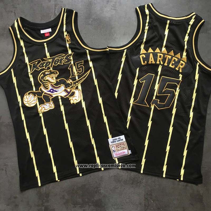 Camiseta Toronto Raptors Vince Carter #15 Mitchell & Ness 1998-99 Negro